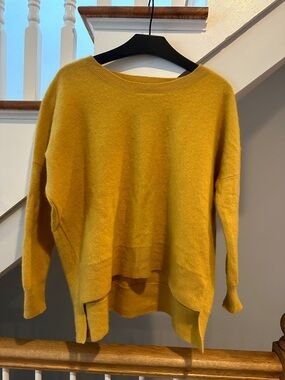 Eileen fisher Yellow 100% cashmere  Women's Crewneck Sweater size S